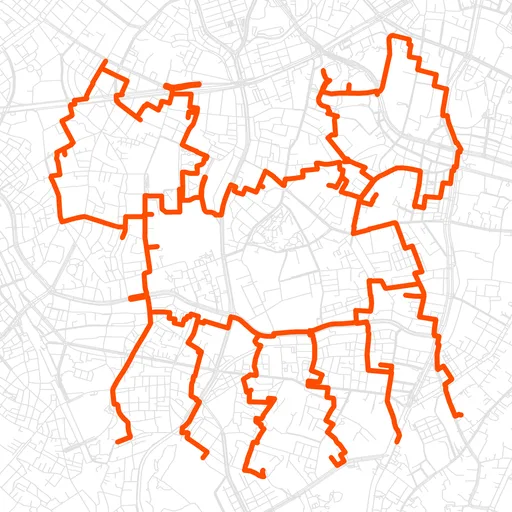 港のカニのGPSアートルート（カニ・30.9km）