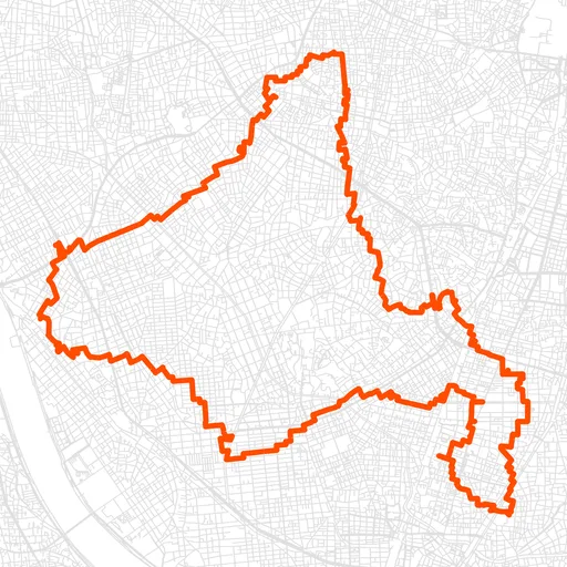 品川の北海道のGPSアートルート（北海道・26.1km）