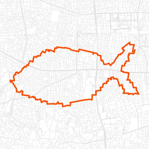 杉並の魚のGPSアートルート（魚・11.4km）