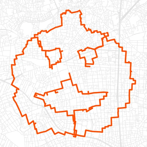 杉並のかぼちゃのGPSアートルート（かぼちゃ・23.9km）