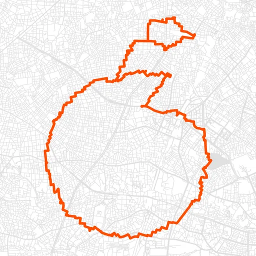 豊島のりんごのGPSアートルート（りんご・22.5km）