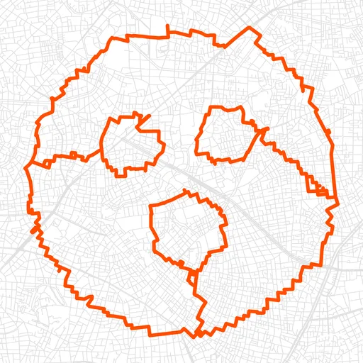 豊島のびっくり顔のGPSアートルート（びっくり顔・30.5km）